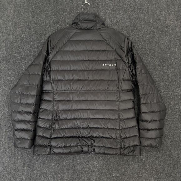 Spyder Prymo Down Puffer Jacket Women's XL Black Full Zip Lightweight Skiing - Picture 3 of 10